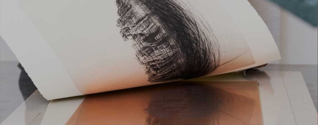 Block Druck schwarz weiß