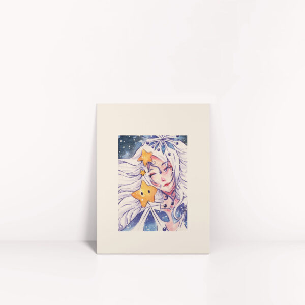 Kunstdruck von Manga Schneekönigin