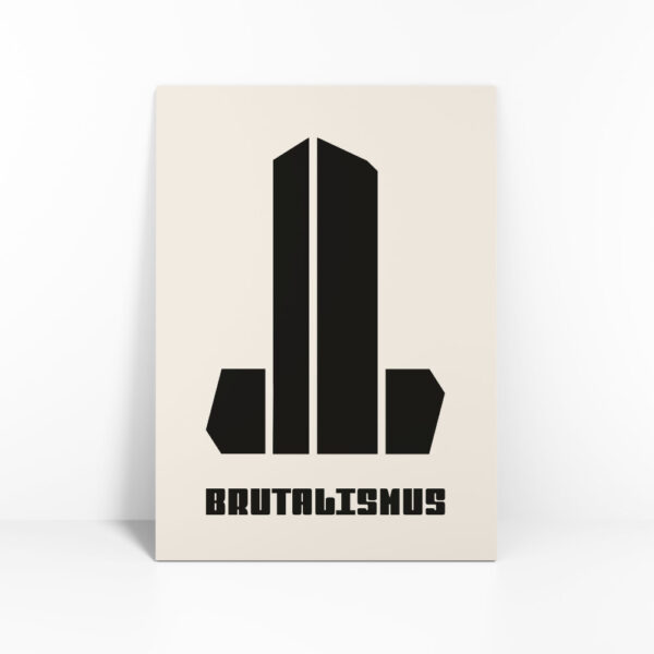 Kunstdruck von abstrakter Penis Kunst im Brutalismus Stil
