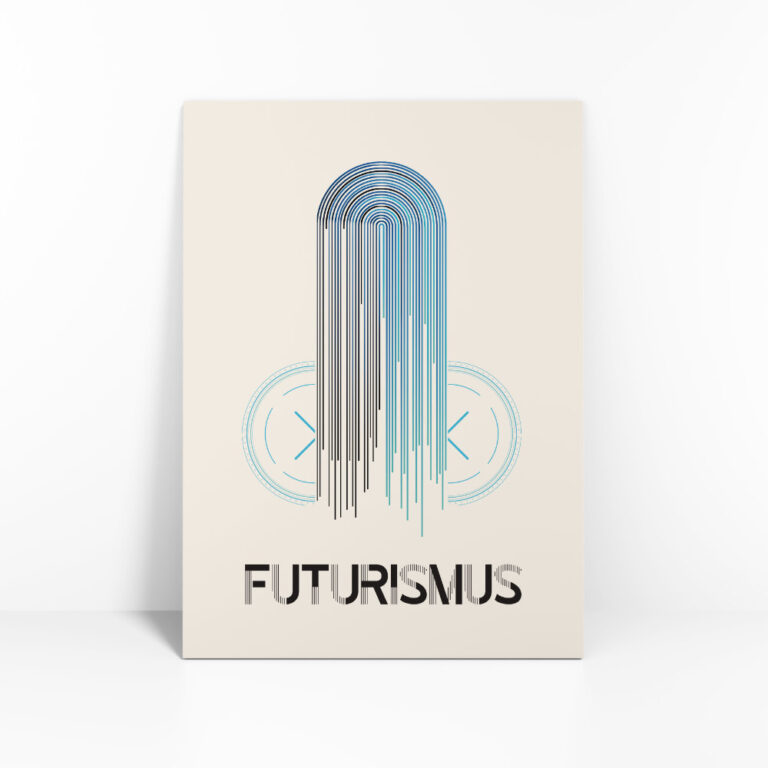 Kunstdruck von abstrakter Penis Kunst im Futurismus Stil