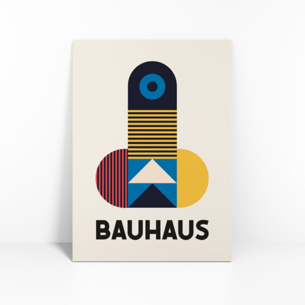Kunstdruck von abstrakter Penis Kunst im Bauhaus Stil