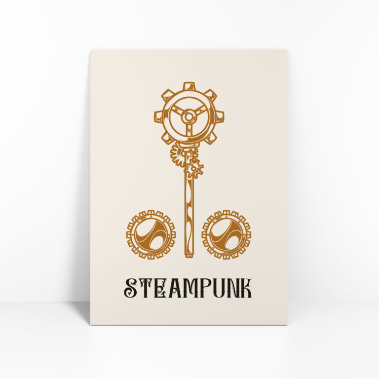 Kunstdruck von Abstrakter Penis Kunst Steampunk Stil
