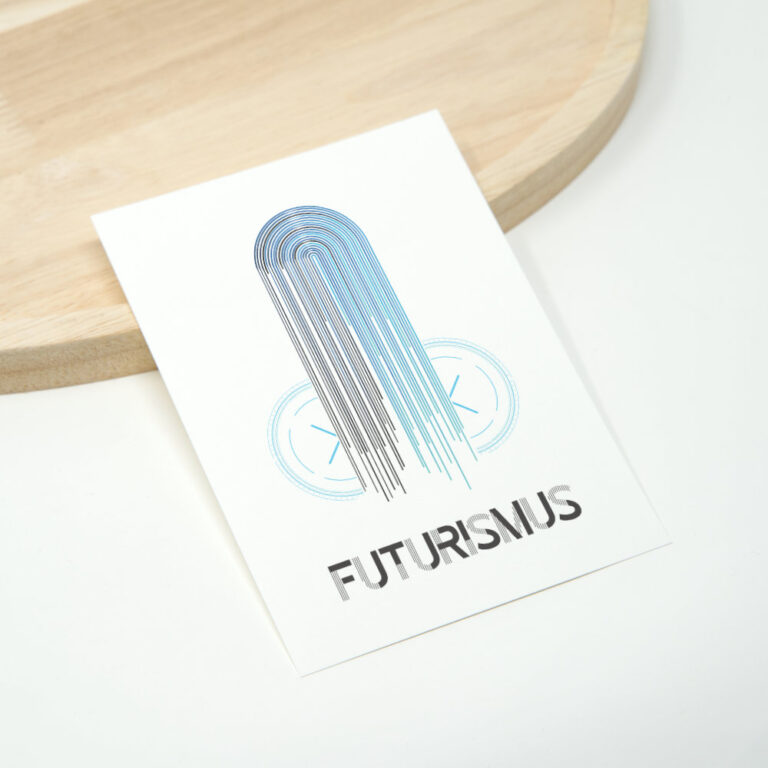 Kunstdruck von abstrakter Penis Kunst im Futurismus Stil