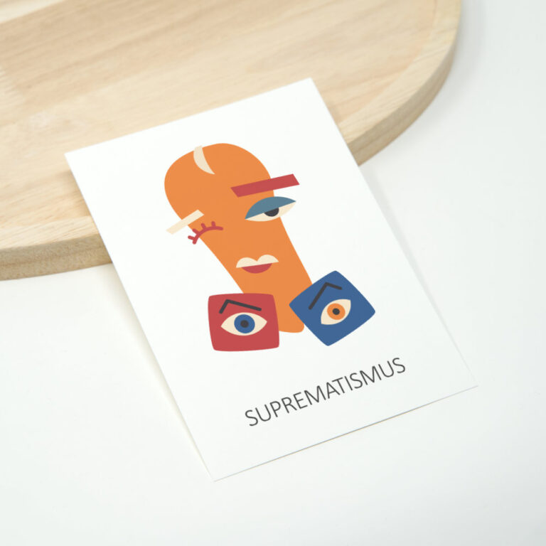 Kunstdruck von abstrakter Penis Kunst in Suprematismus Stil