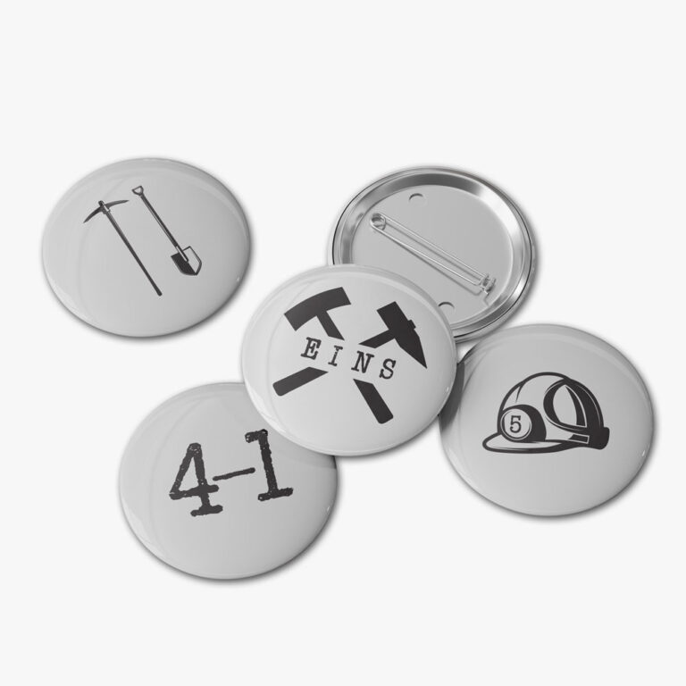 Ruhrpott Adventskalender Zahlen als Button Pins