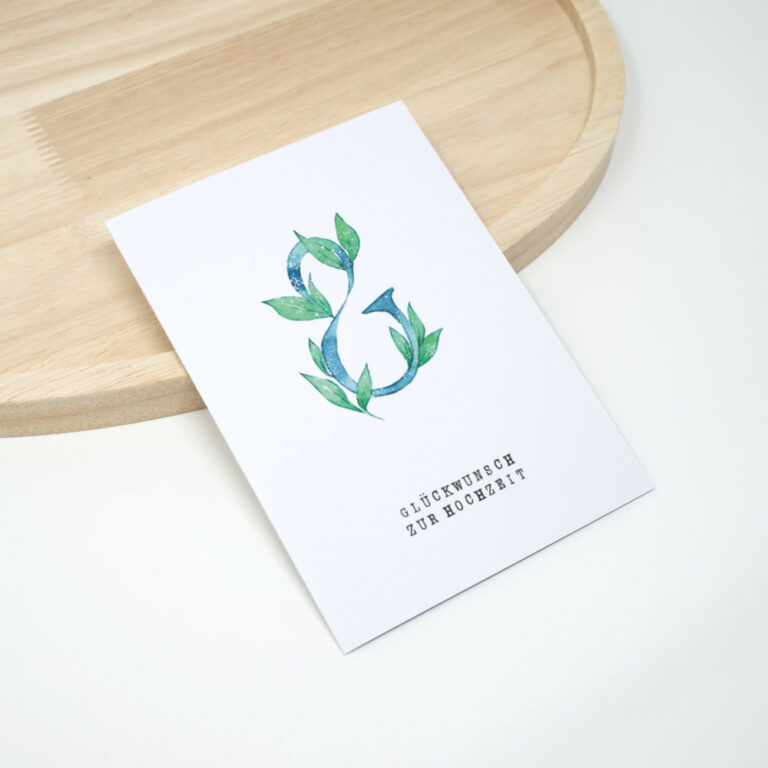Glückwunschkarte Hochzeit Zusammenwachsen Symbol
