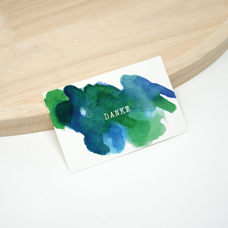 Aquarell Dankeskarte