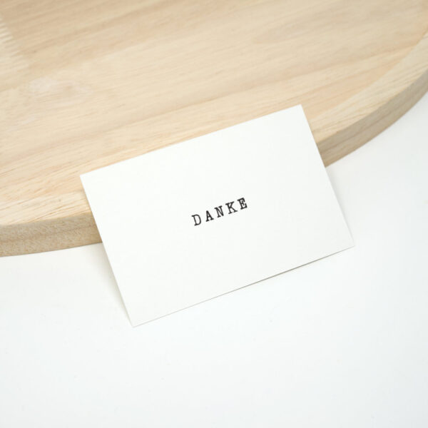 Minimalistische Dankeskarte