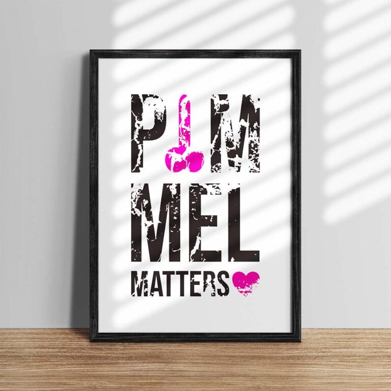 A3 Poster abstrakt Penis Kunst, Spruch Pimmel matters