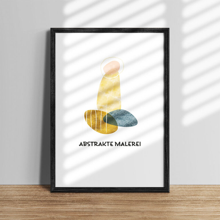 Poster abstrakte Penis Kunst in Malerei Stil, eingerahmt