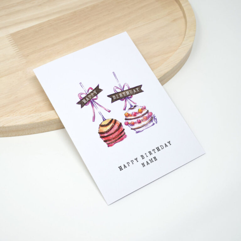 Geburtstagskarte Happy Birthday mit Cakepop