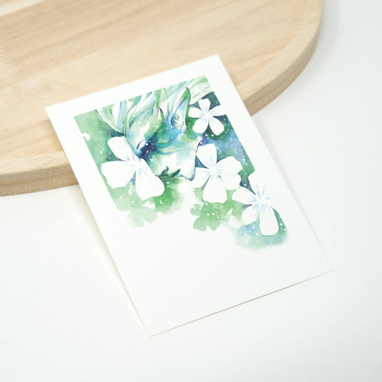 Kunstdruck von grüner Naturelfe