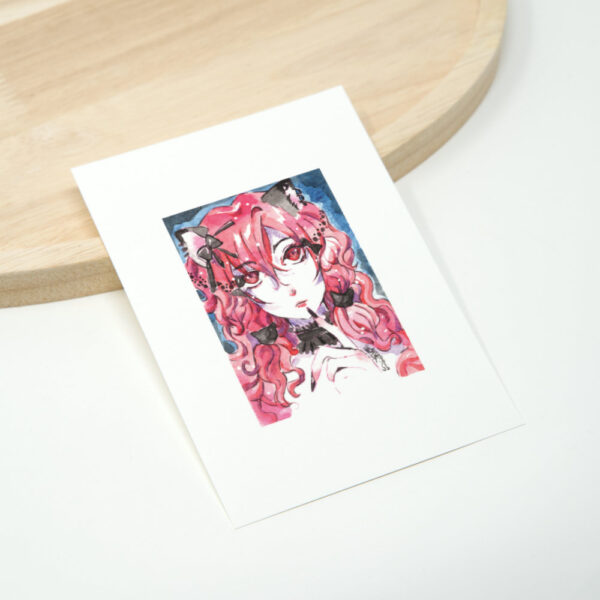 Kunstdruck von Manga Zeichnung Catgril