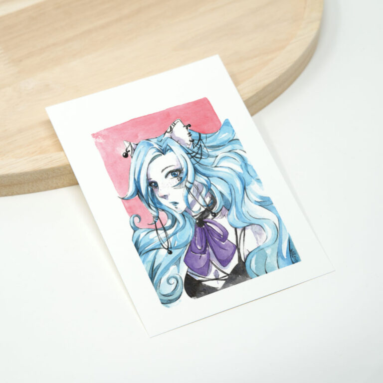Kunstdruck Manga Zeichnung Catgirl