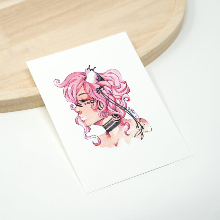 Manga Zeichnung Katzenmädchen Tattoo