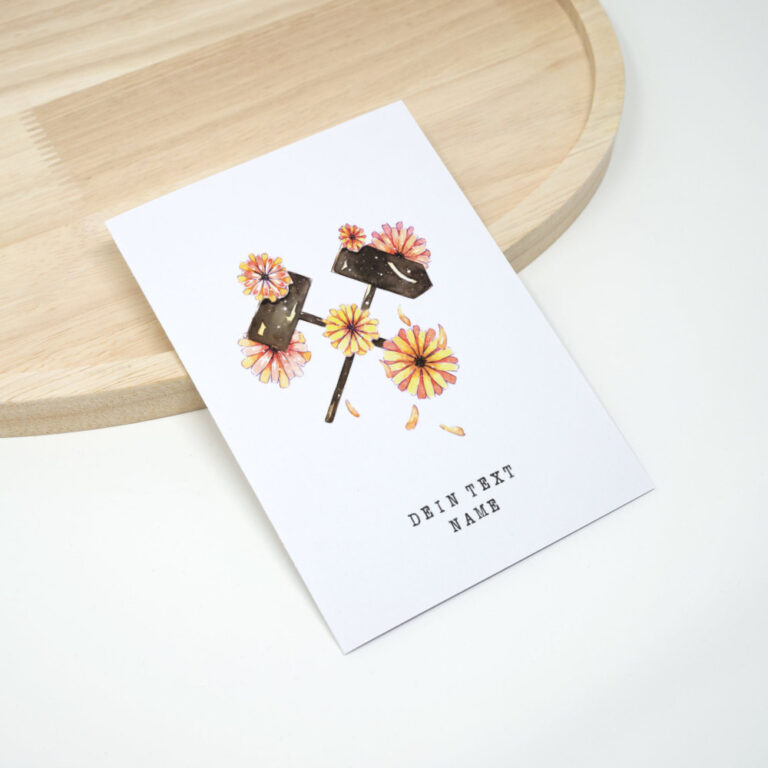 Pott Muttertagskarte mit Gerbera