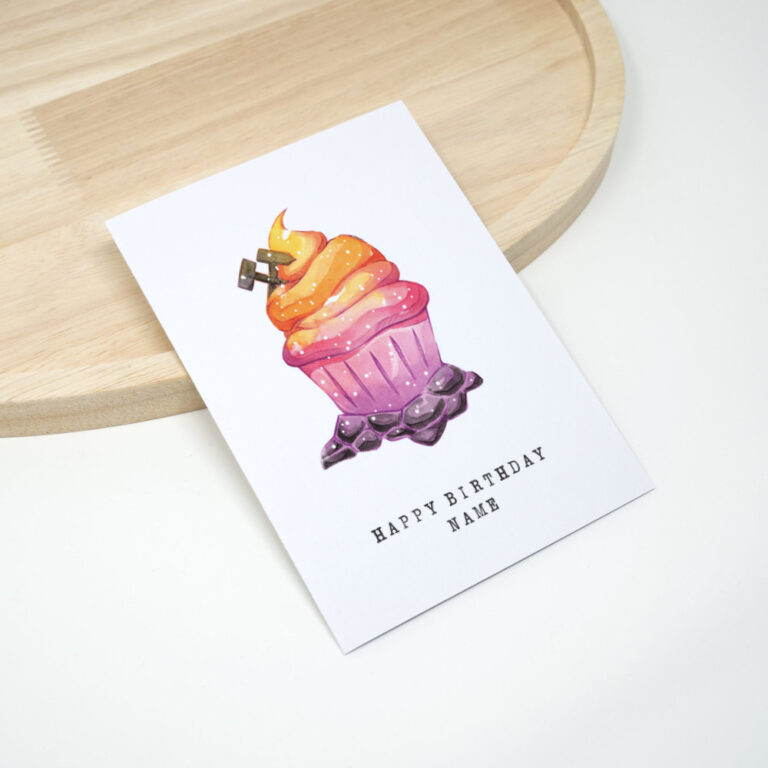 Ruhrpott Geburtstagskarte Rosa Cupcake
