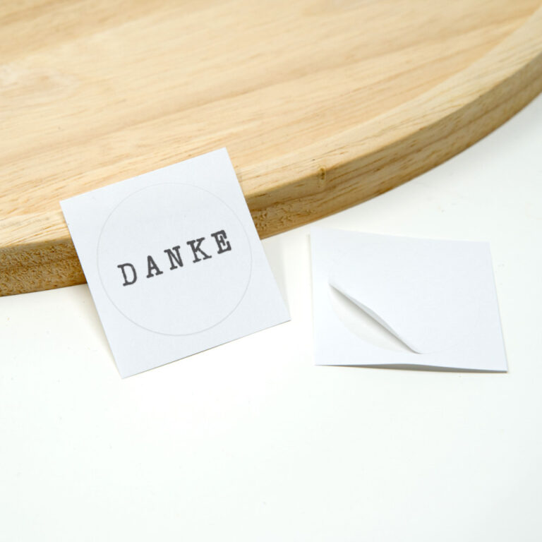 Runde Dankeaufkleber