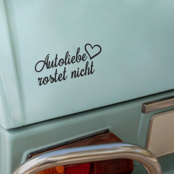 Auto Aufkleber Autoliebe auf Auto
