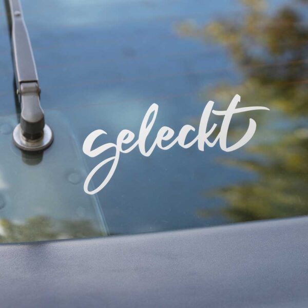 Auto Aufkleber Geleckt auf Heckscheibe