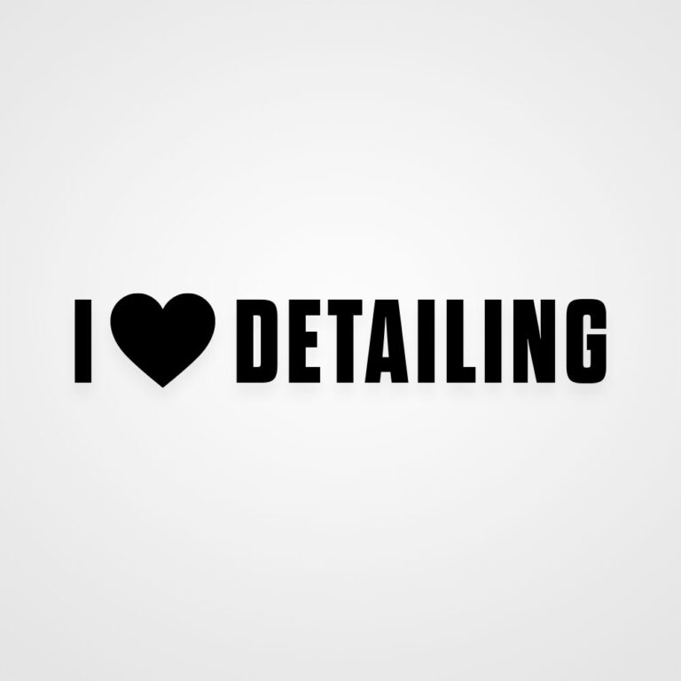 Auto Aufkleber I love detailing