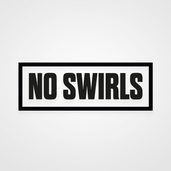 Auto Aufkleber no swirls