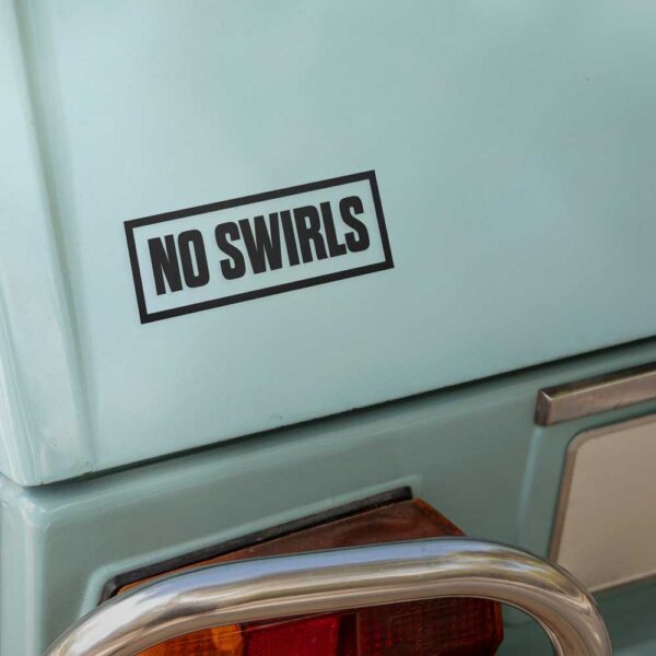 Auto Aufkleber no swirls auf Auto
