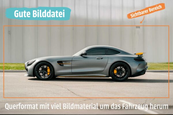 Auto Poster Geschenk - Grafik wie du die Bilddatei schicken solltest