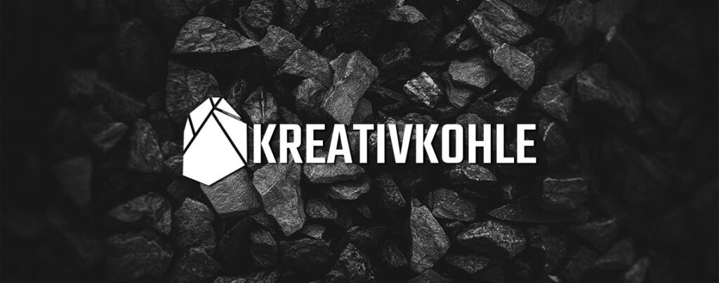 Header mit Logo von der Marke Kreativkohle
