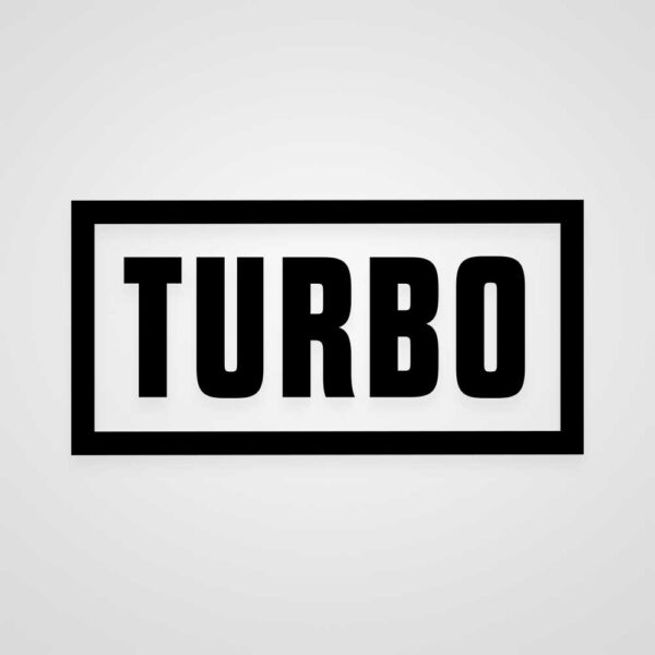 Auto Aufkleber Turbo - Ein Aufkleber mit dem Schriftzug Turbolader