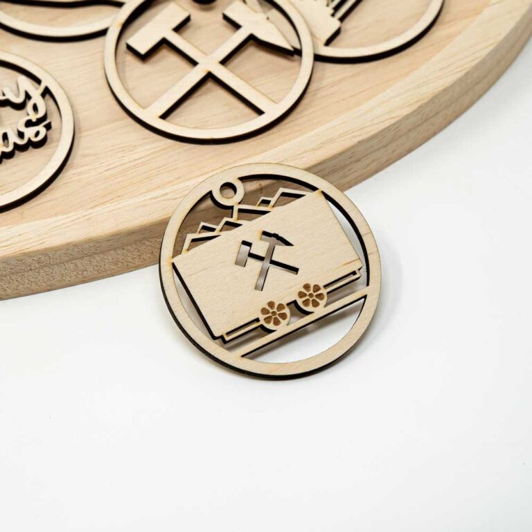 Weihnachtsbaum Anhänger aus Holz aus dem Ruhrpott - Motiv Kohlenlore