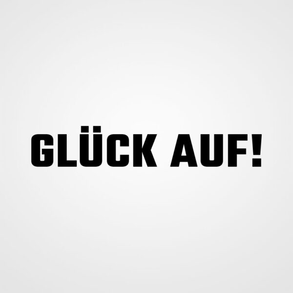 Ruhrpott Aufkleber aus Vinyl. Motiv Heimat Schriftzug Glück Auf!