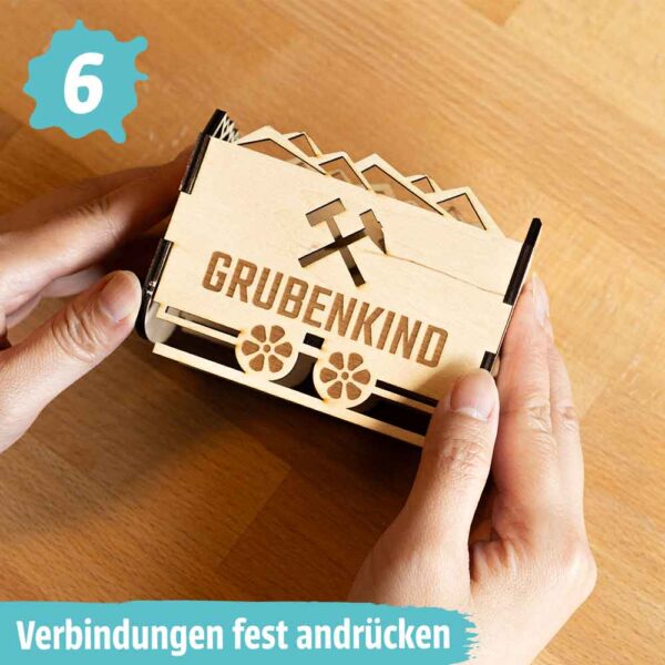 Kohlenlore - Teelichthalter aus Holz mit persönlicher Gravur - Aufbauanleitung