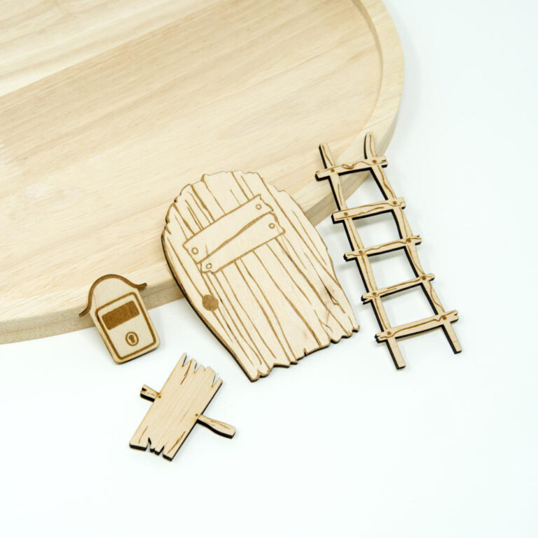 4teiliges Wichtelset aus Holz