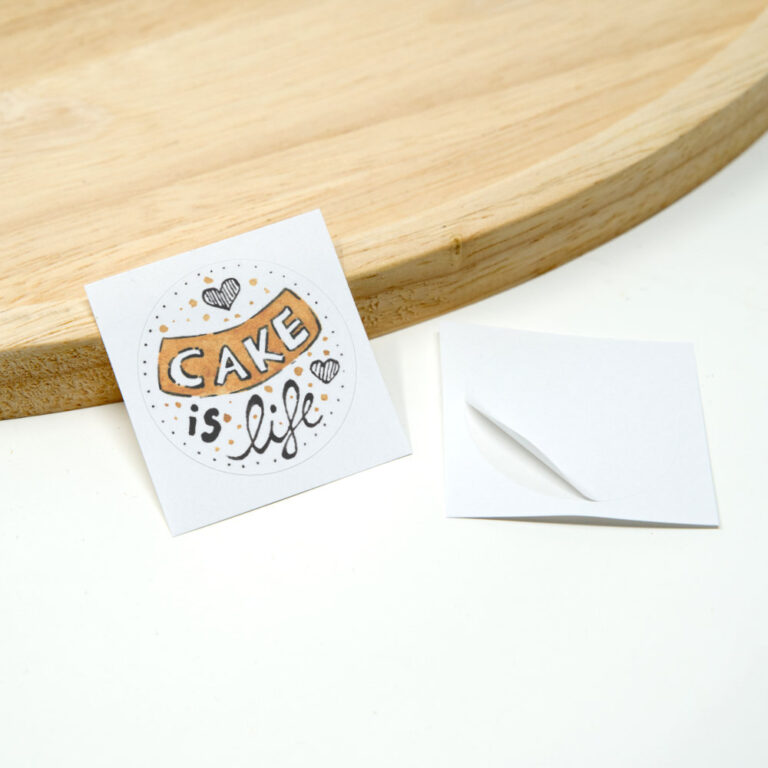 Kuchen Aufkleber, Cake if life schwarz gold