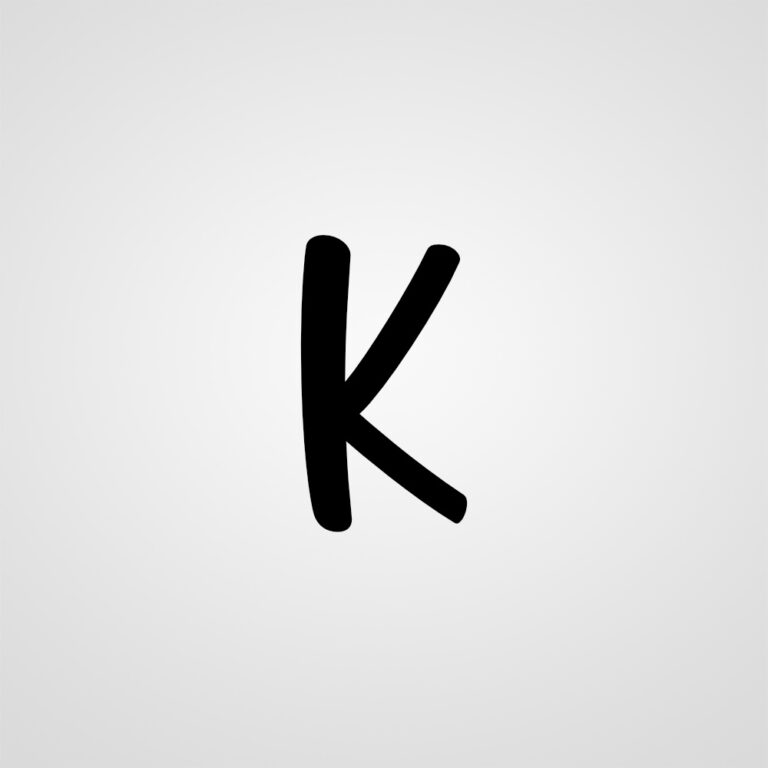 K Klebebuchstabe Vinylaufkleber