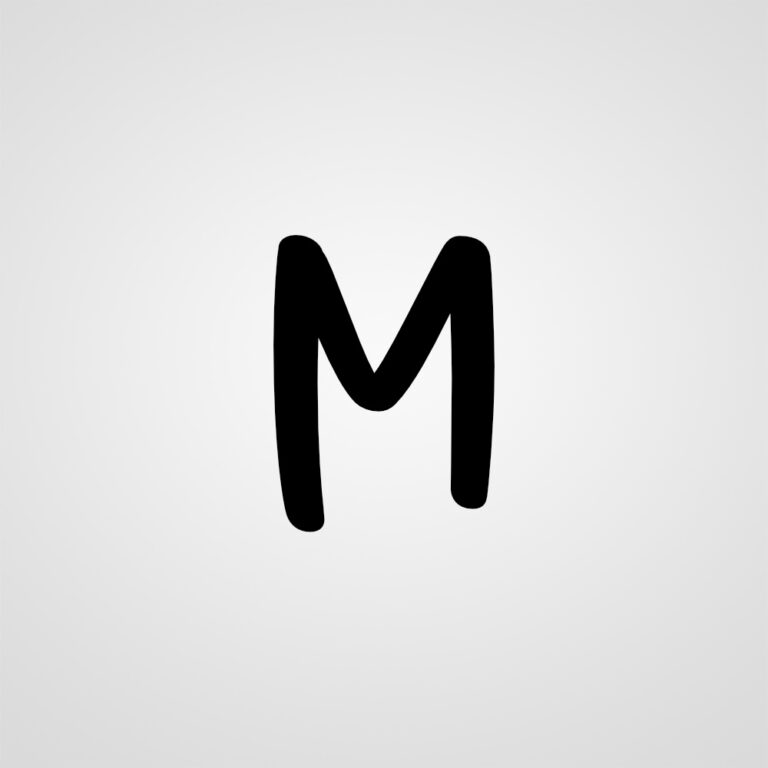 M Klebebuchstabe Vinyl Aufkleber