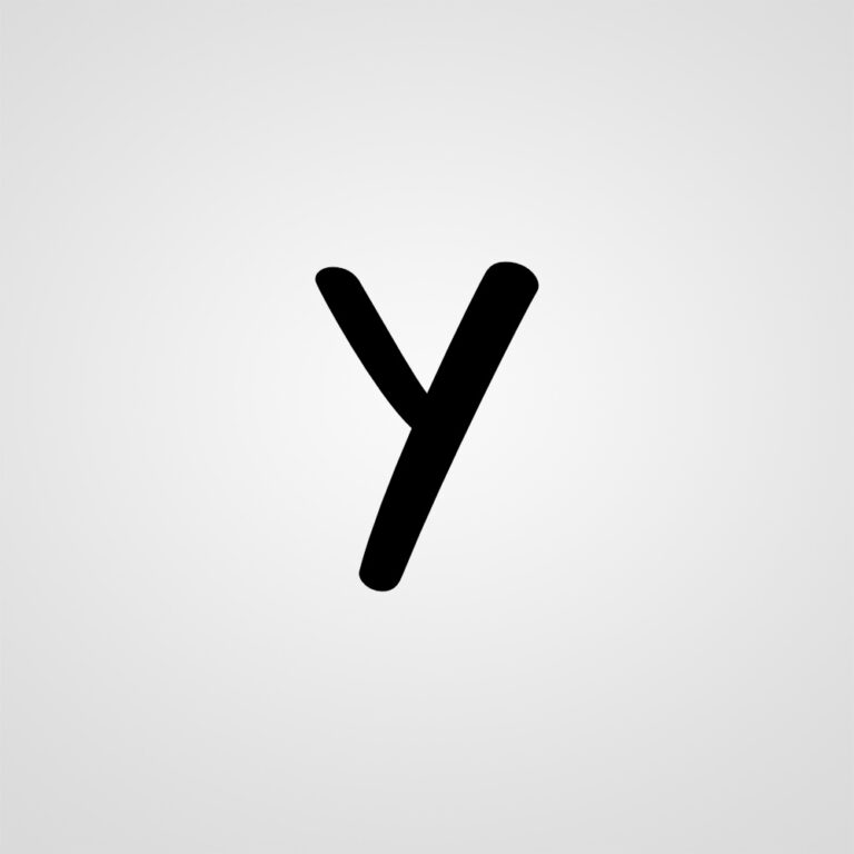 Y Klebebuchstabe Vinyl Aufkleber