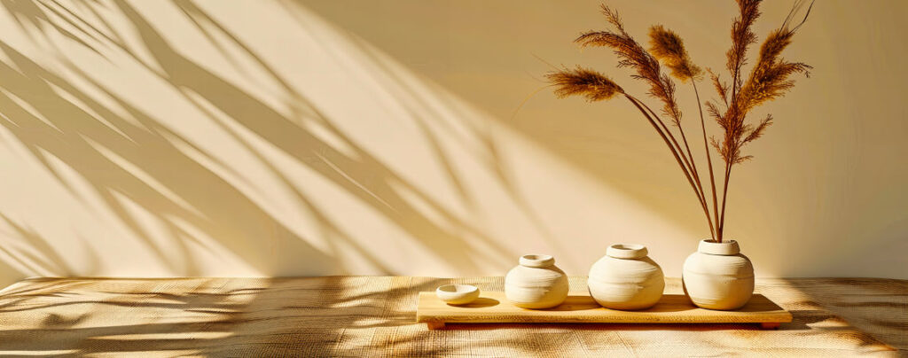 Keramik Produkte, schön drapiert