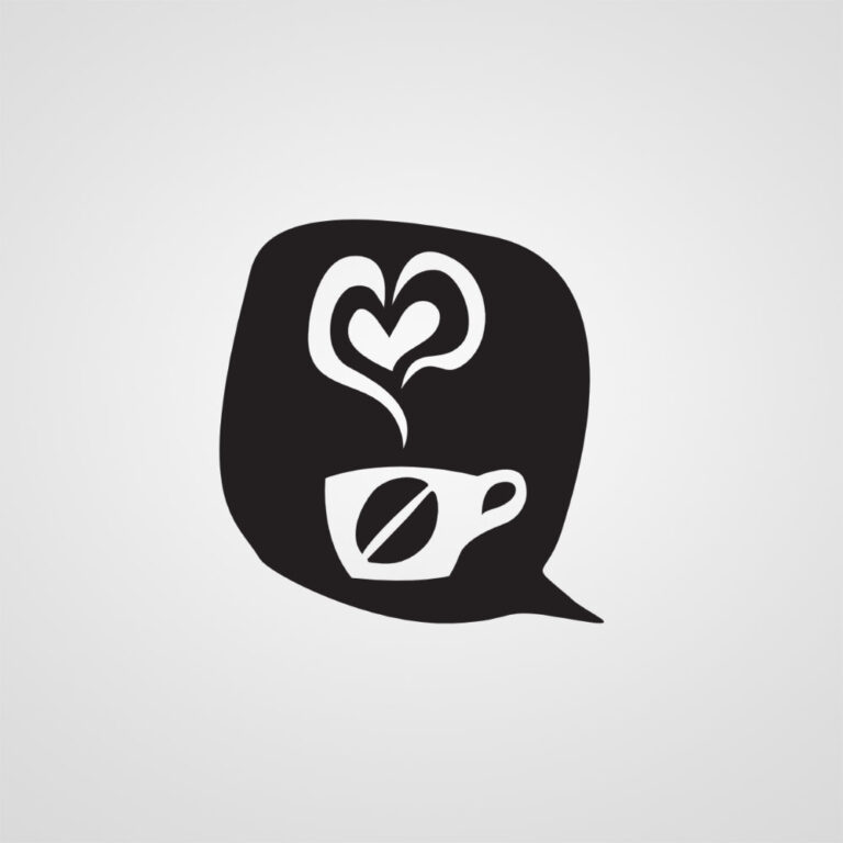 Sticker mit Tasse Kaffee