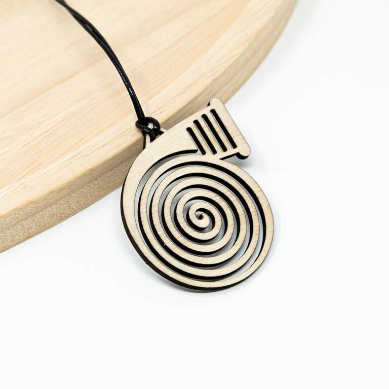 Auto Spiegelanhänger aus Holz - Turbolader