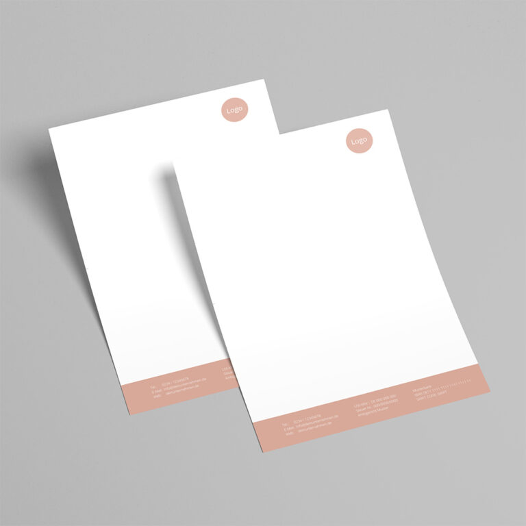 Neutrales Briefpapier Design mit Farbe Terrakotta