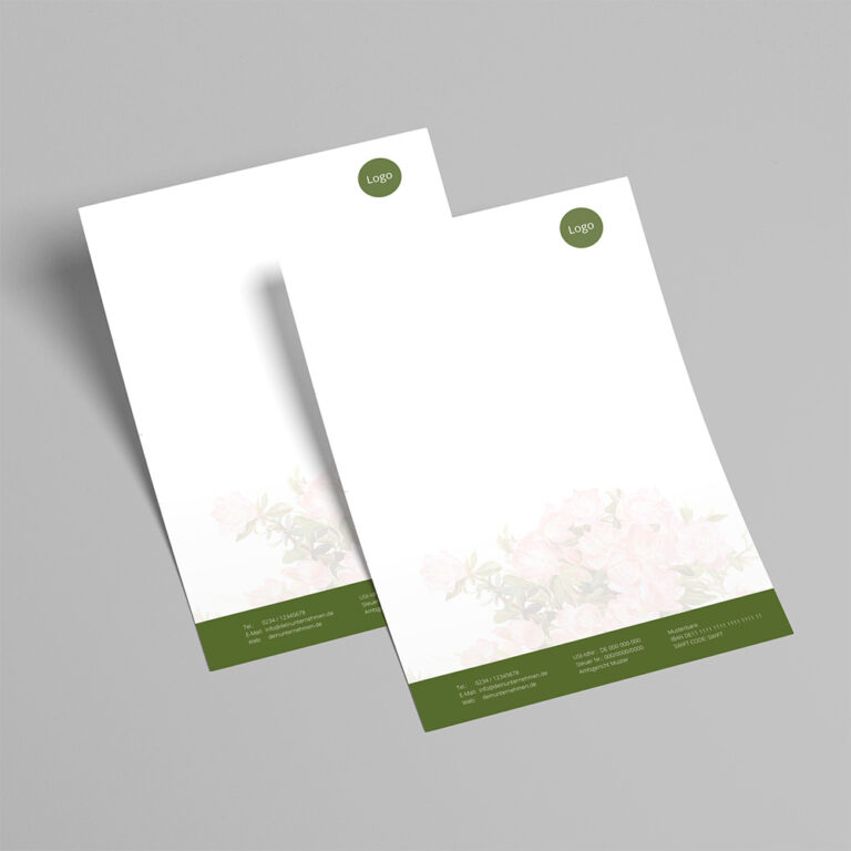 Briefpapier floral, Ideal für Floristen oder Blumenshop