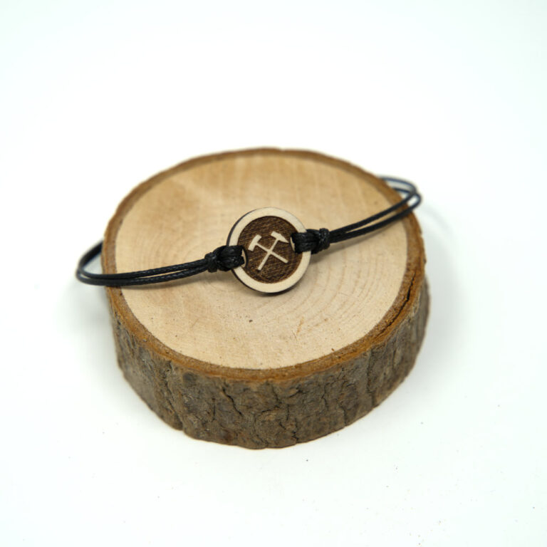 Ruhrpott Armband mit Holz Hacke Schlegel