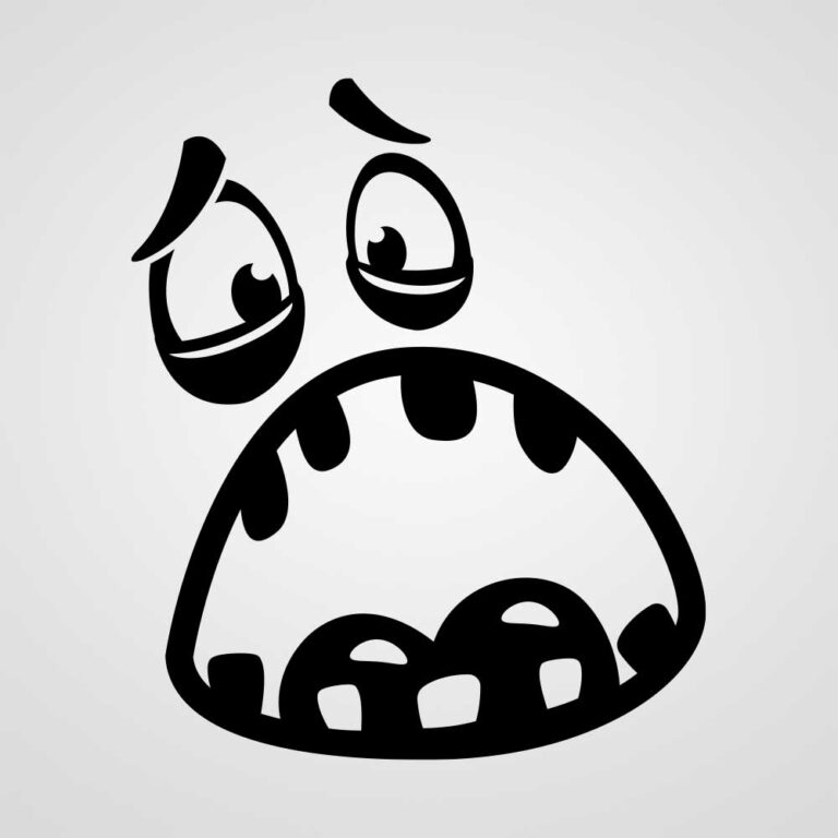 Monster Aufkleber für Kinder Motiv Zitterzahn