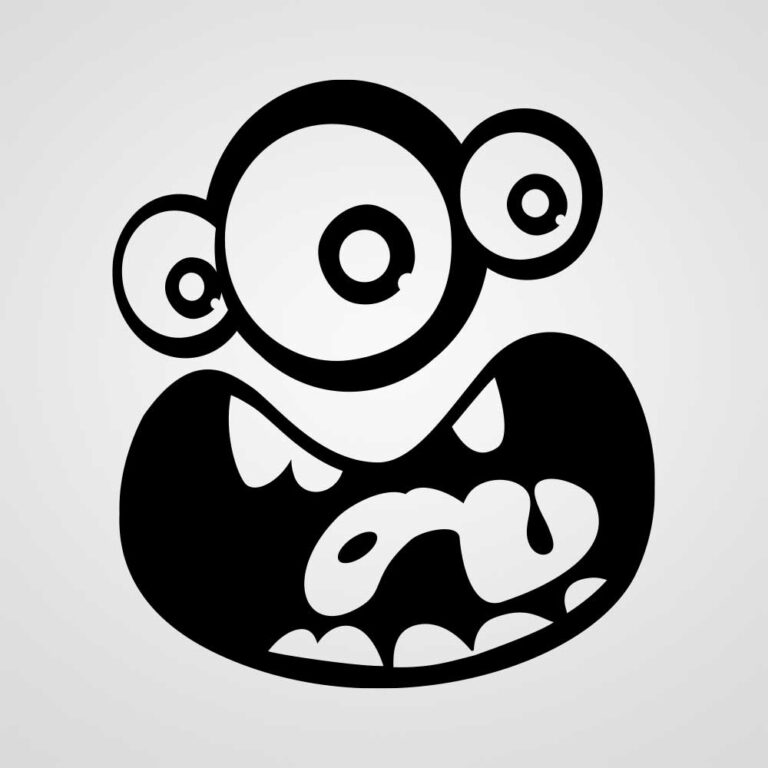 Monster Aufkleber für Kinder Motiv Glubsch