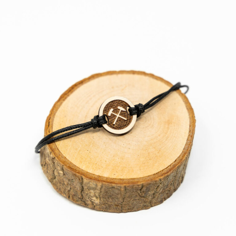 Ruhrpott Armband mit Holz Hacke Schlegel